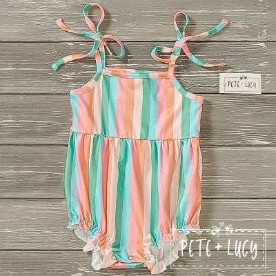 Summertime: Simply Stripes - Girl Infant Romper